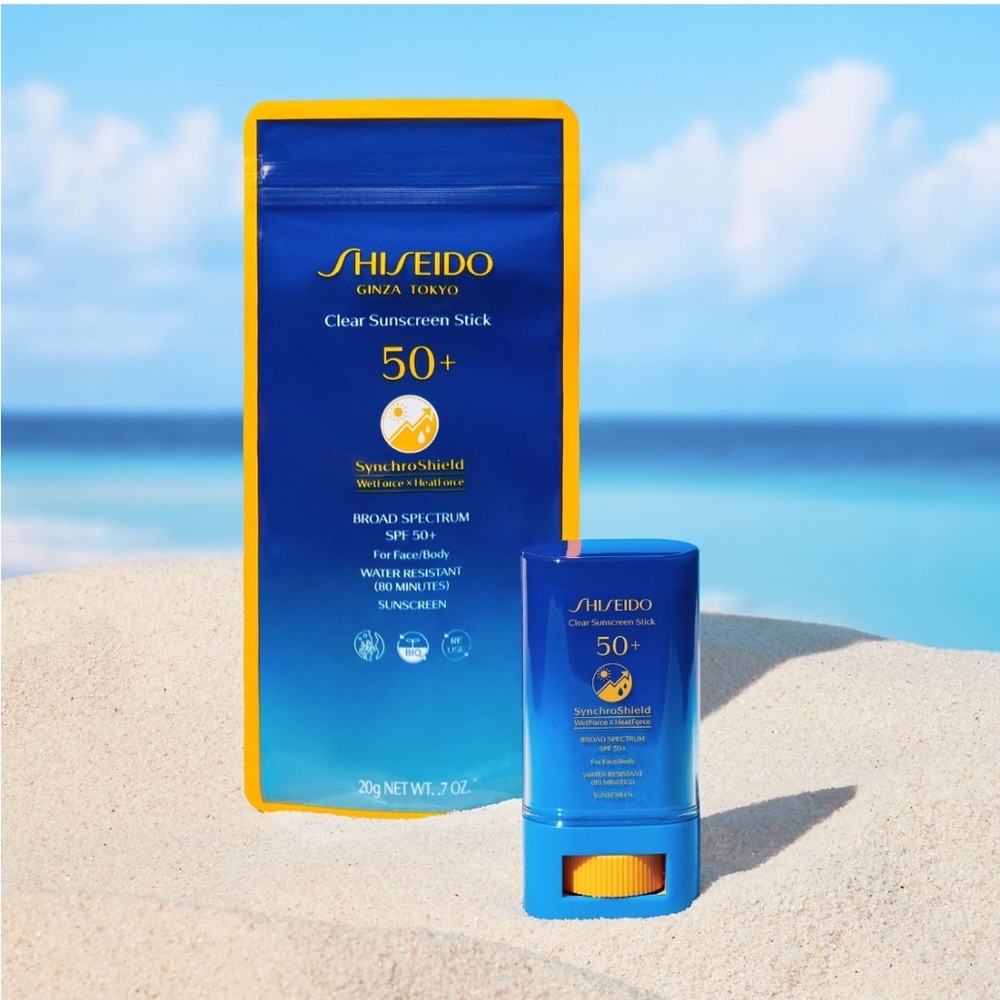 SHISEIDO clear sunscreen stick 50+ for face/body NEW